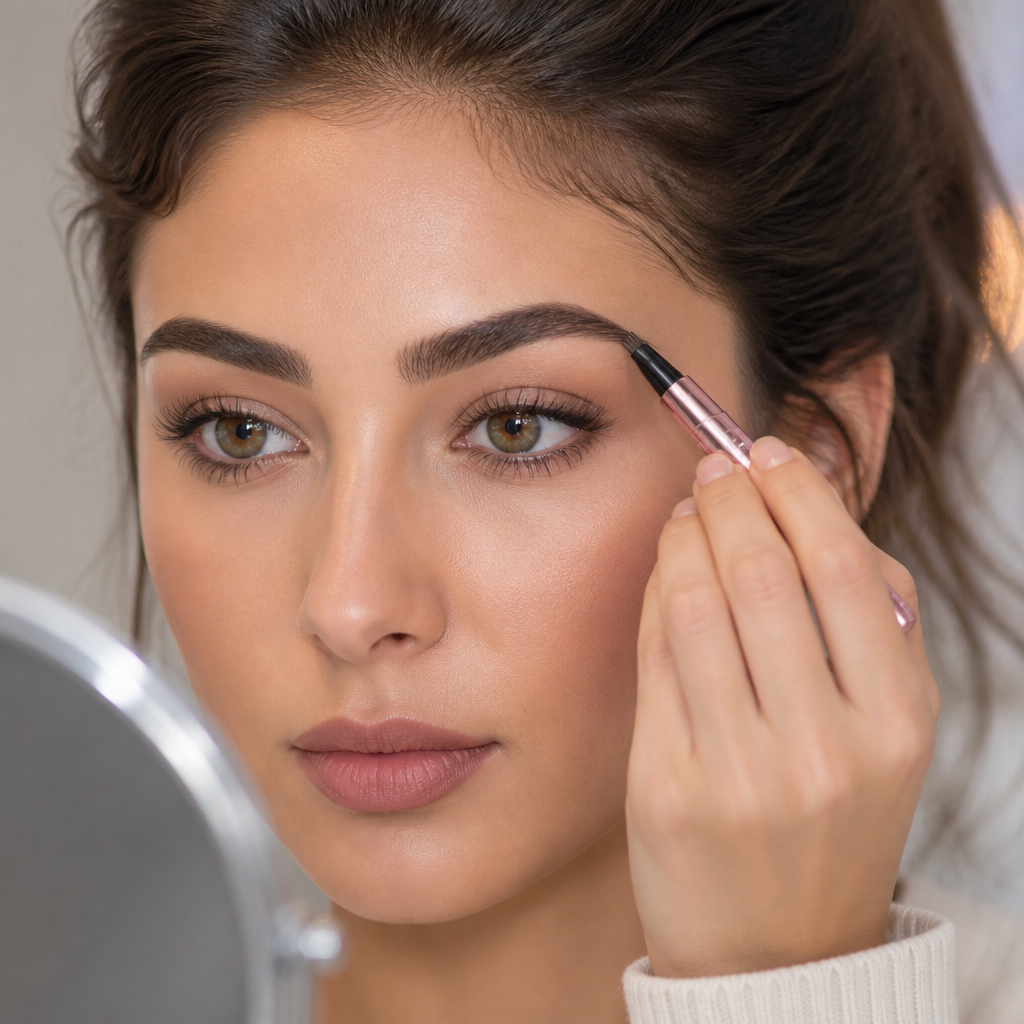 3D Natural-Looking Brow Pen – Waterproof 4-Tip Eyebrow Pencil