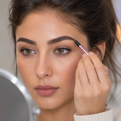 3D Natural-Looking Brow Pen – Waterproof 4-Tip Eyebrow Pencil