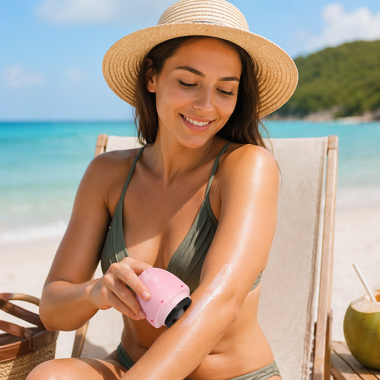 Refillable Sunscreen Roller Applicator – Silicone Lotion Dispenser for Travel