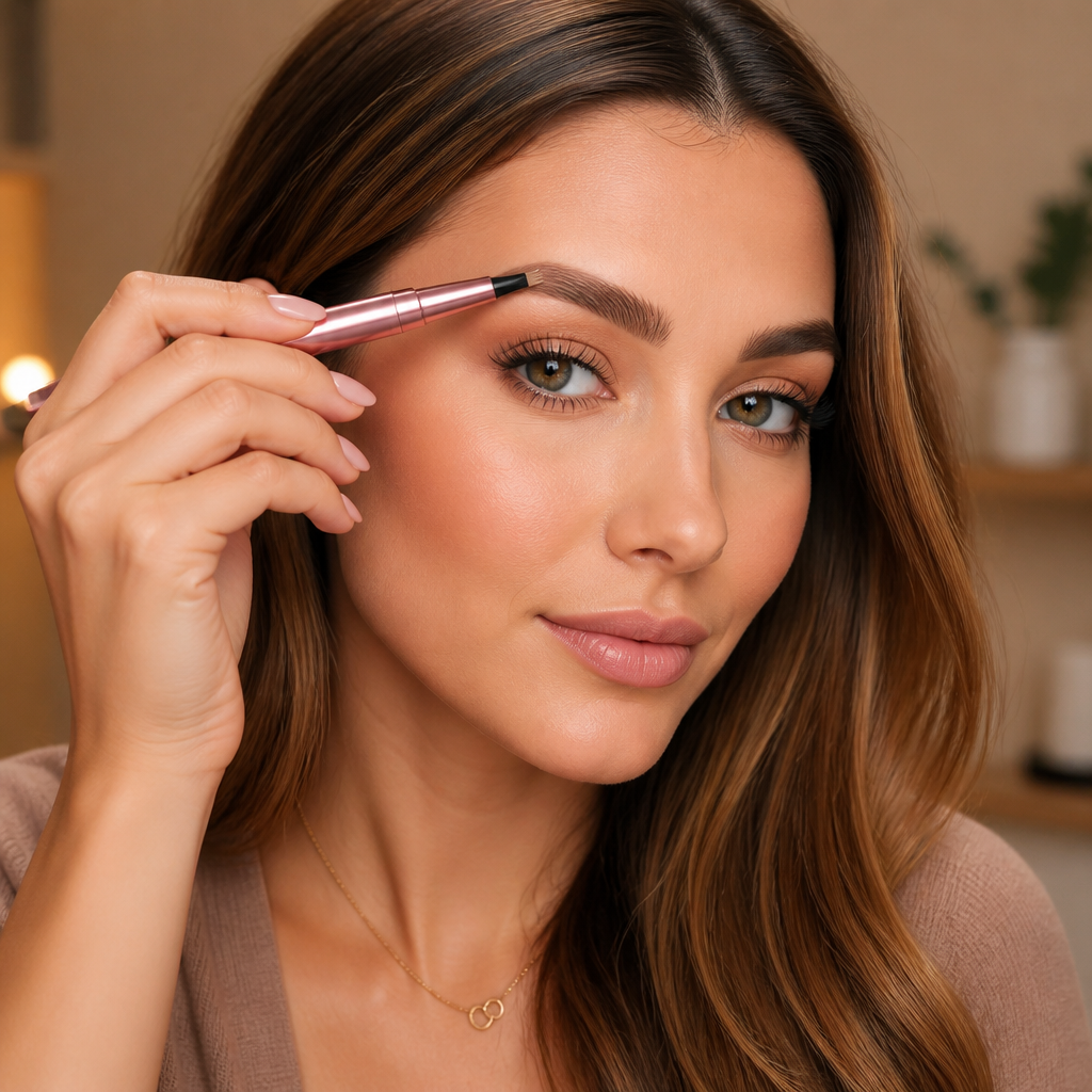 3D Natural-Looking Brow Pen – Waterproof 4-Tip Eyebrow Pencil