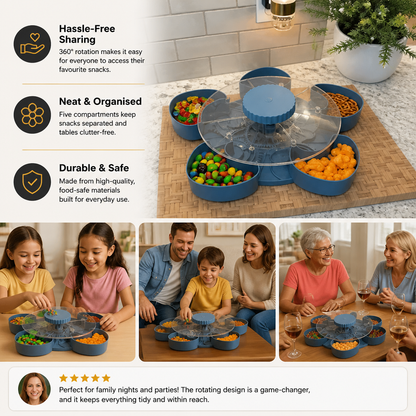 Rotating Snack Serving Tray