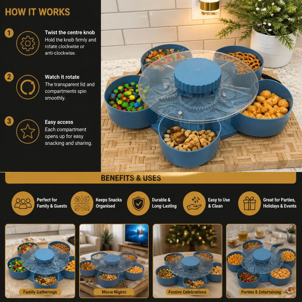 Rotating Snack Serving Tray