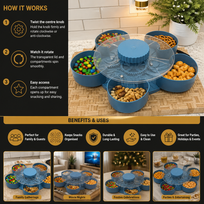 Rotating Snack Serving Tray