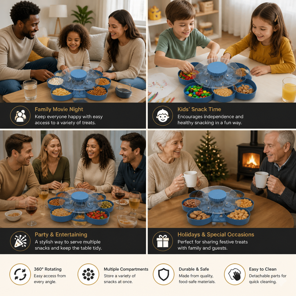 Rotating Snack Serving Tray
