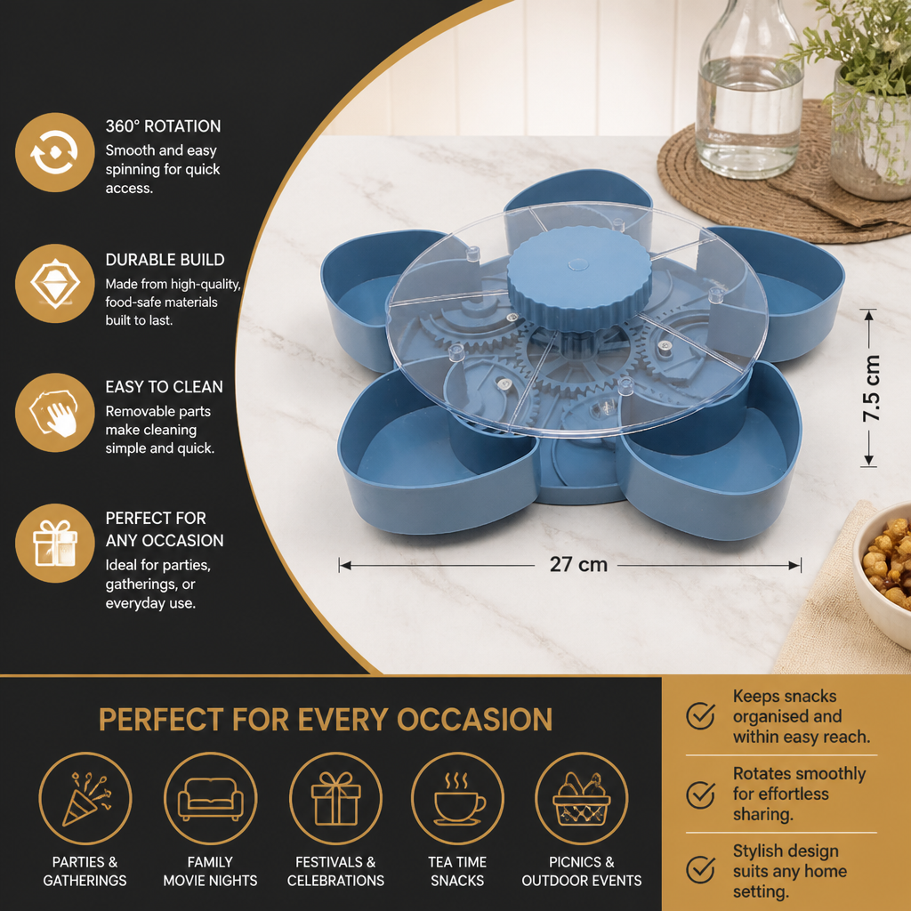 Rotating Snack Serving Tray