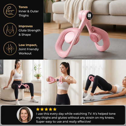 Adjustable Thigh & Glute Trainer – Foldable Resistance Fitness Equipment