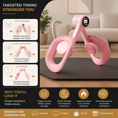 Adjustable Thigh & Glute Trainer – Foldable Resistance Fitness Equipment
