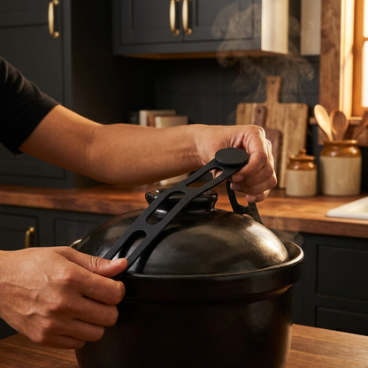 Reusable Silicone Lid Strap for Secure Pot and Container Storage