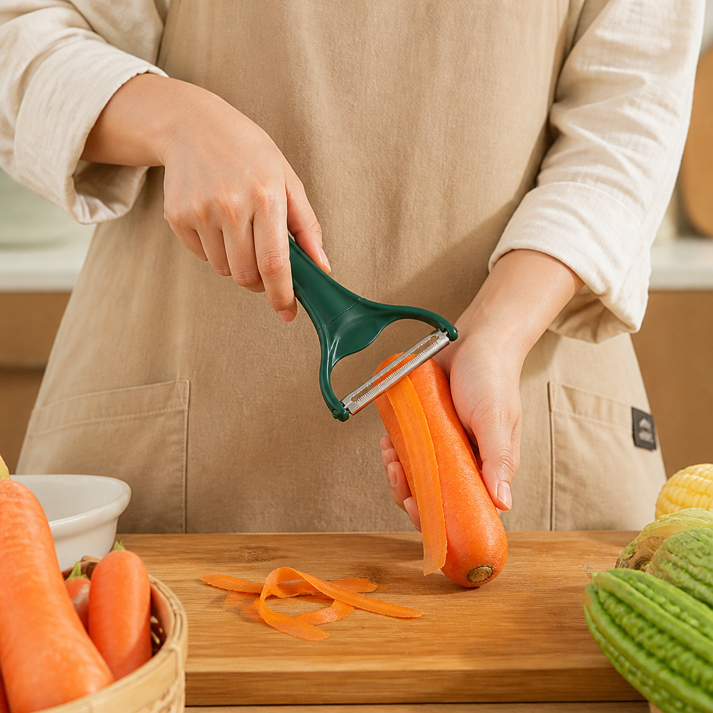 Stainless Steel Wide Vegetable Peeler & Slicer