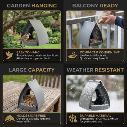 Hanging Bird Feeder – Large Capacity for Garden & Balcony