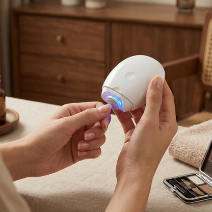 Professional Electric Nail Trimmer with LED Light – Gentle Nail Clipper for the Whole Family