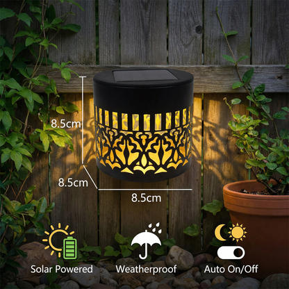 LED Solar Mandala Wall Light – Outdoor Light for Garden, Fence & Patio