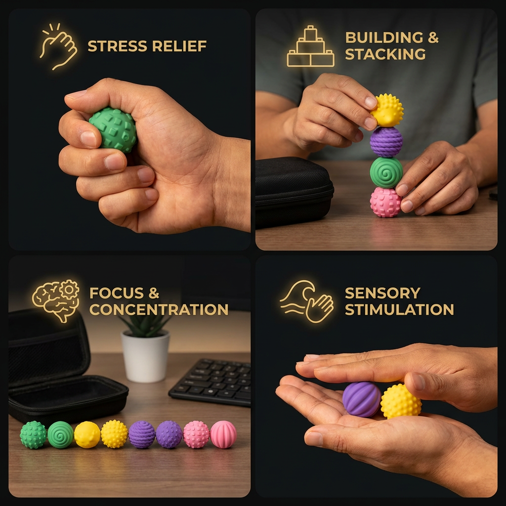 Magnetic Silicone Balls – Sensory Fidget Toy for Stress Relief and Relaxation