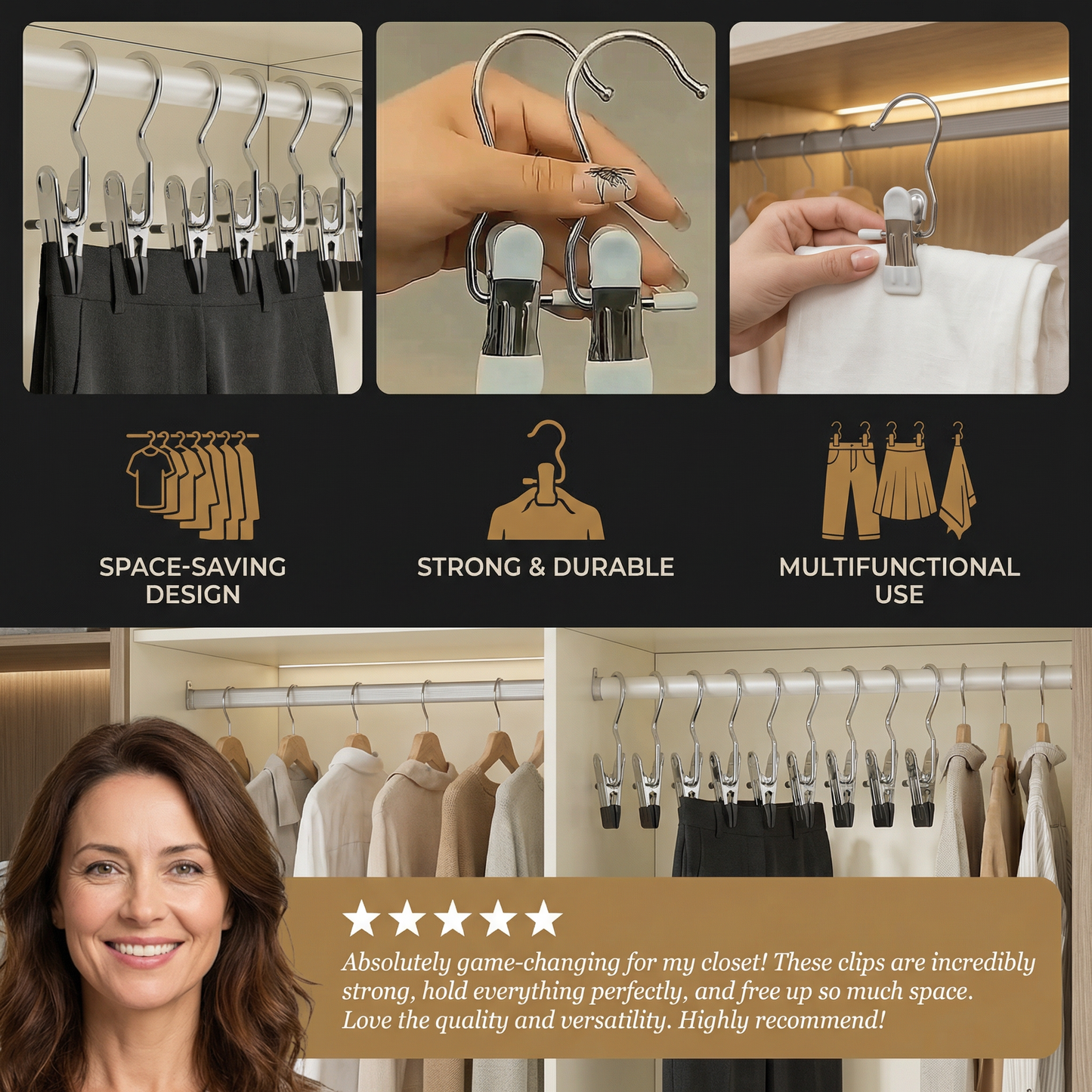 Multifunctional Pants Hangers – Space-Saving Clothing Clips