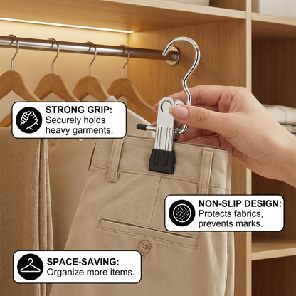 Multifunctional Pants Hangers – Space-Saving Clothing Clips