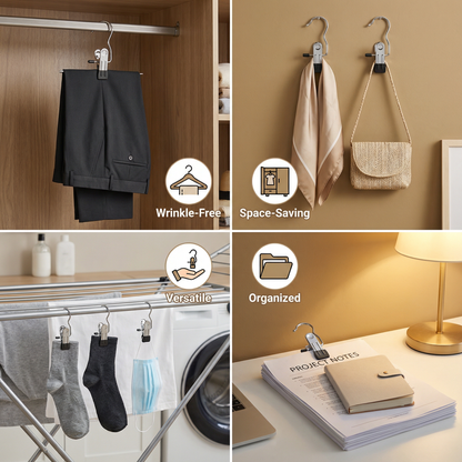 Multifunctional Pants Hangers – Space-Saving Clothing Clips