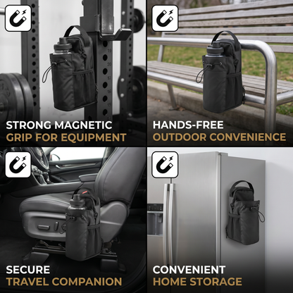 Magnetic Water Bottle Holder Bag with Strong Grip for Gym and Active Use