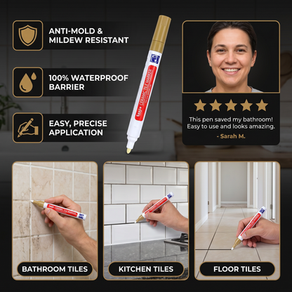 Anti-mold & waterproof grout pen for tiles