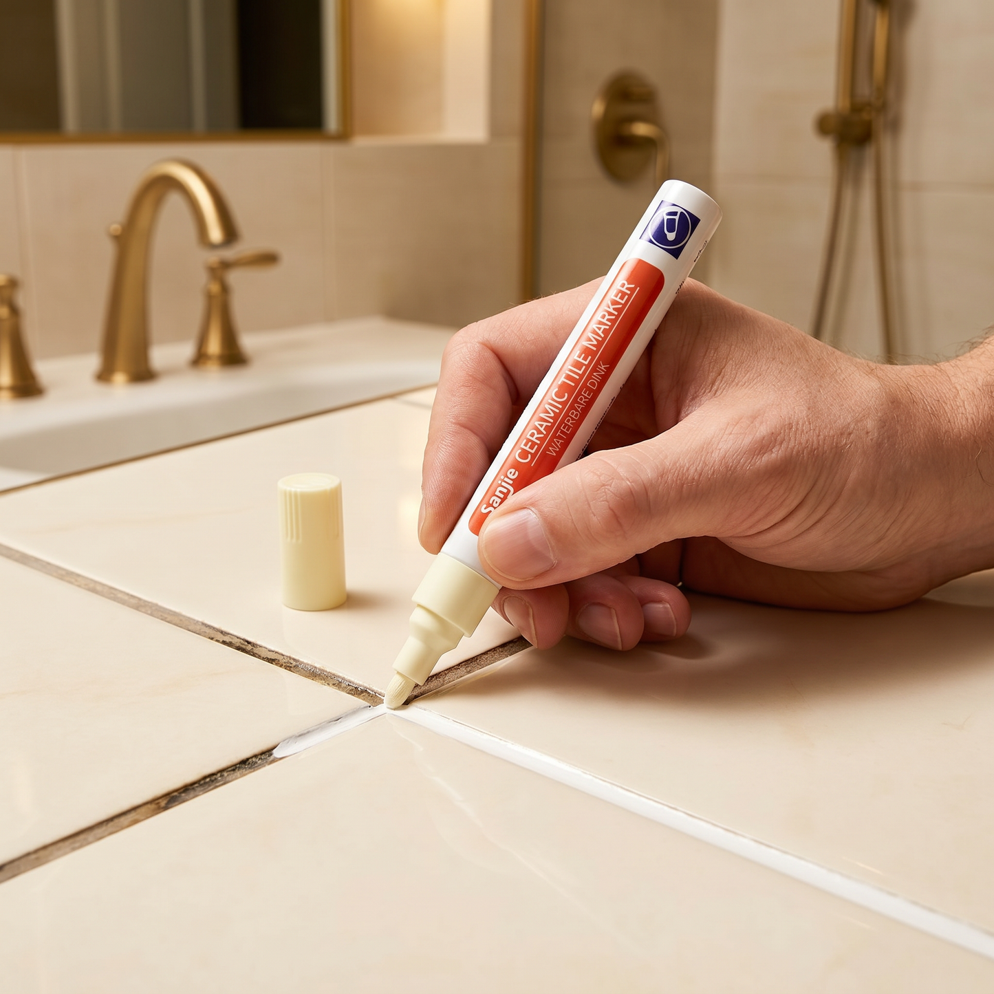 Anti-mold & waterproof grout pen for tiles