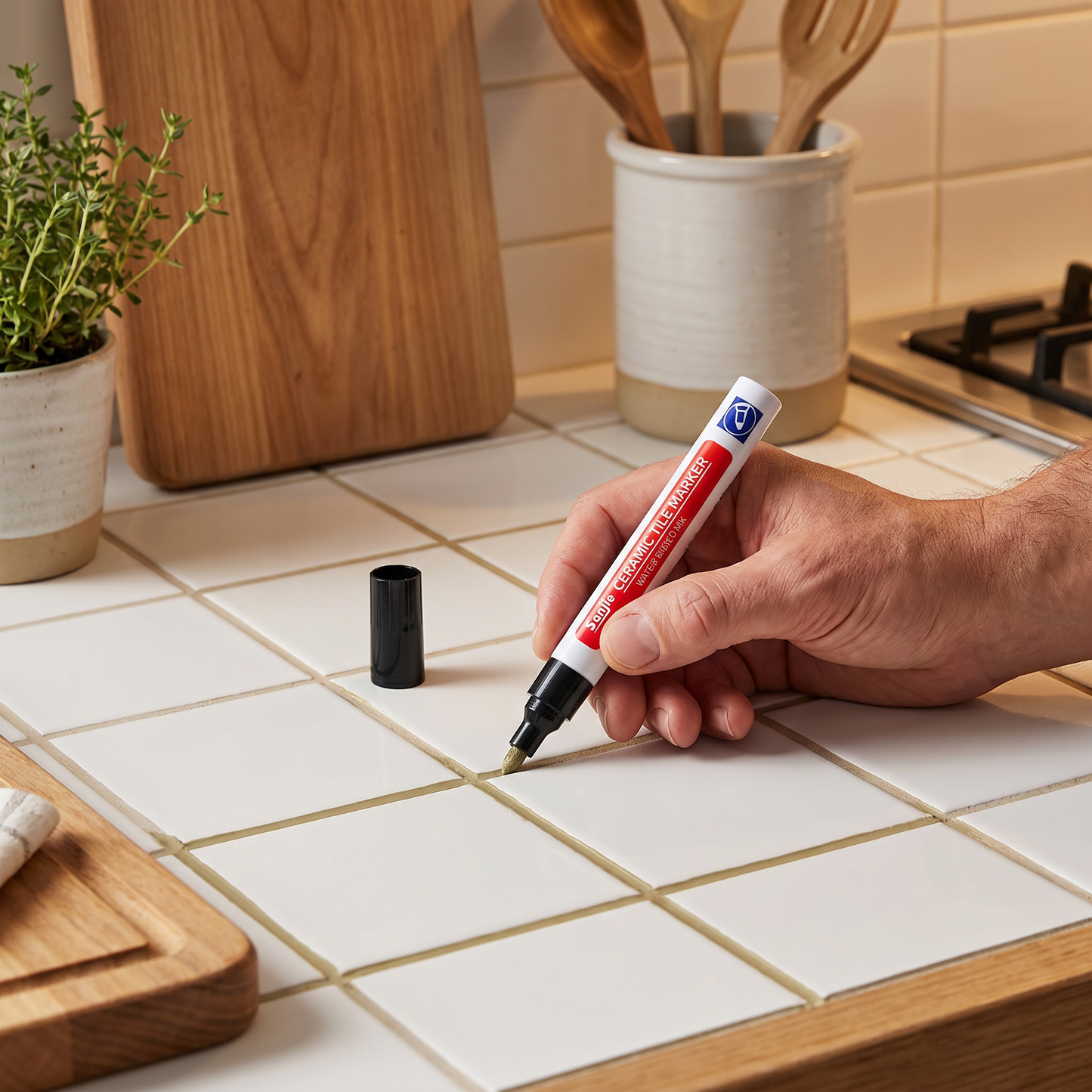 Anti-mold & waterproof grout pen for tiles