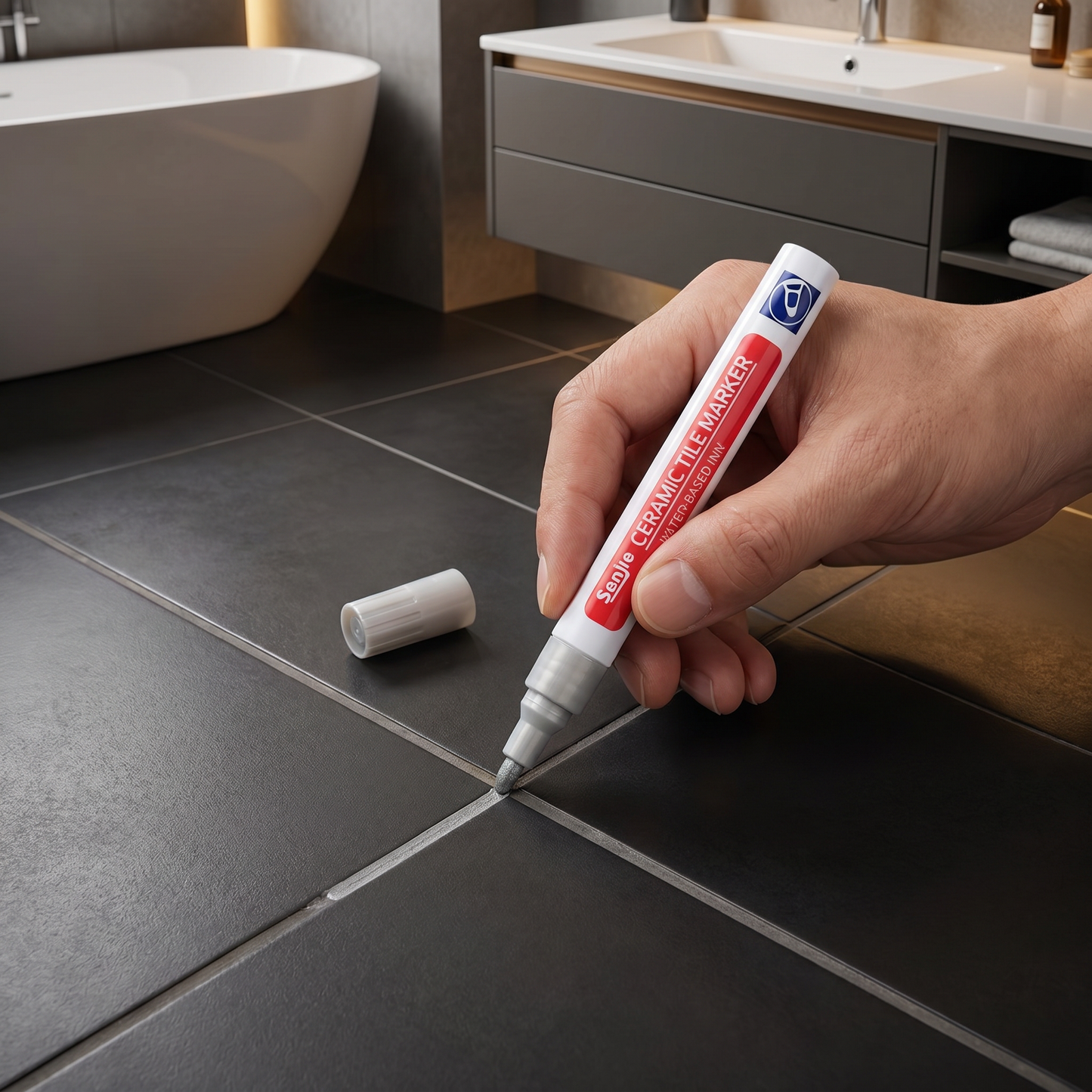 Anti-mold & waterproof grout pen for tiles