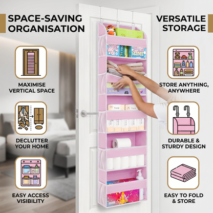 Foldable Over-the-Door Hanging Storage Organizer