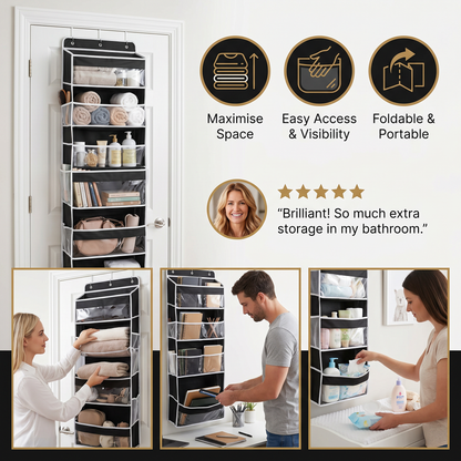 Foldable Over-the-Door Hanging Storage Organizer
