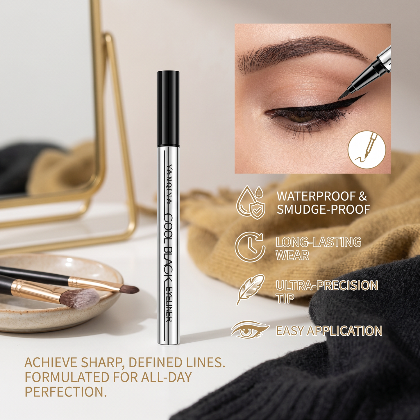 Ultra Precision Waterproof Liquid Eyeliner Pen