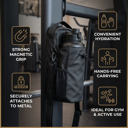 Magnetic Water Bottle Holder Bag with Strong Grip for Gym and Active Use