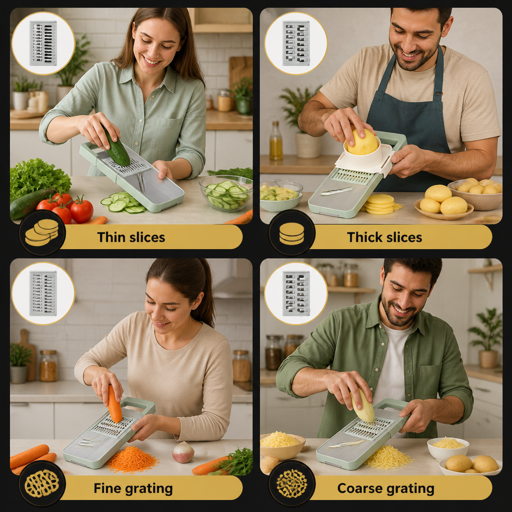 6-in-1 Multifunctional Vegetable Slicer & Grater