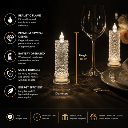 LED Flameless Candle Lamp – Cozy & Decorative Table Light