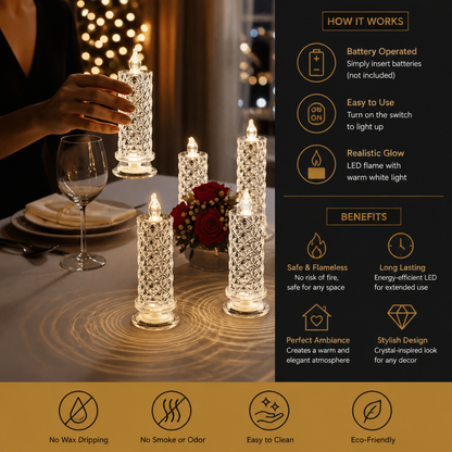 LED Flameless Candle Lamp – Cozy & Decorative Table Light