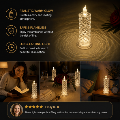 LED Flameless Candle Lamp – Cozy & Decorative Table Light