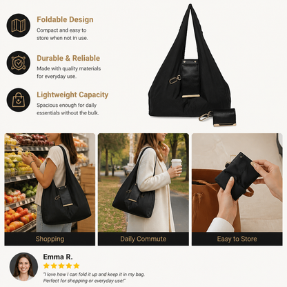Foldable Keychain Shopping Tote Bag