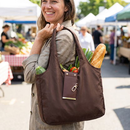 Foldable Keychain Shopping Tote Bag