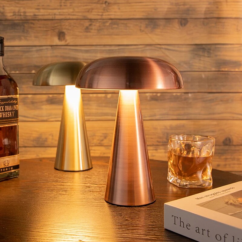 Modern Metal Mushroom Lamp