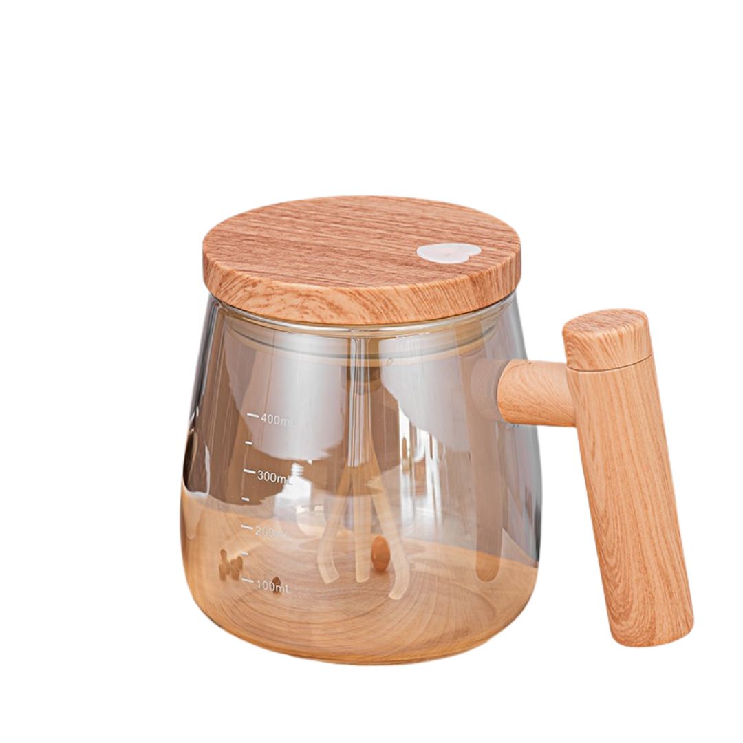 Dual-Purpose Wooden Mixing Cup