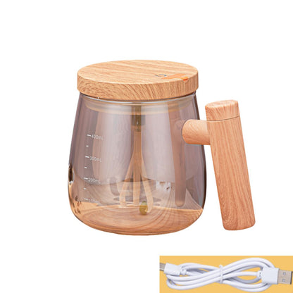 Dual-Purpose Wooden Mixing Cup