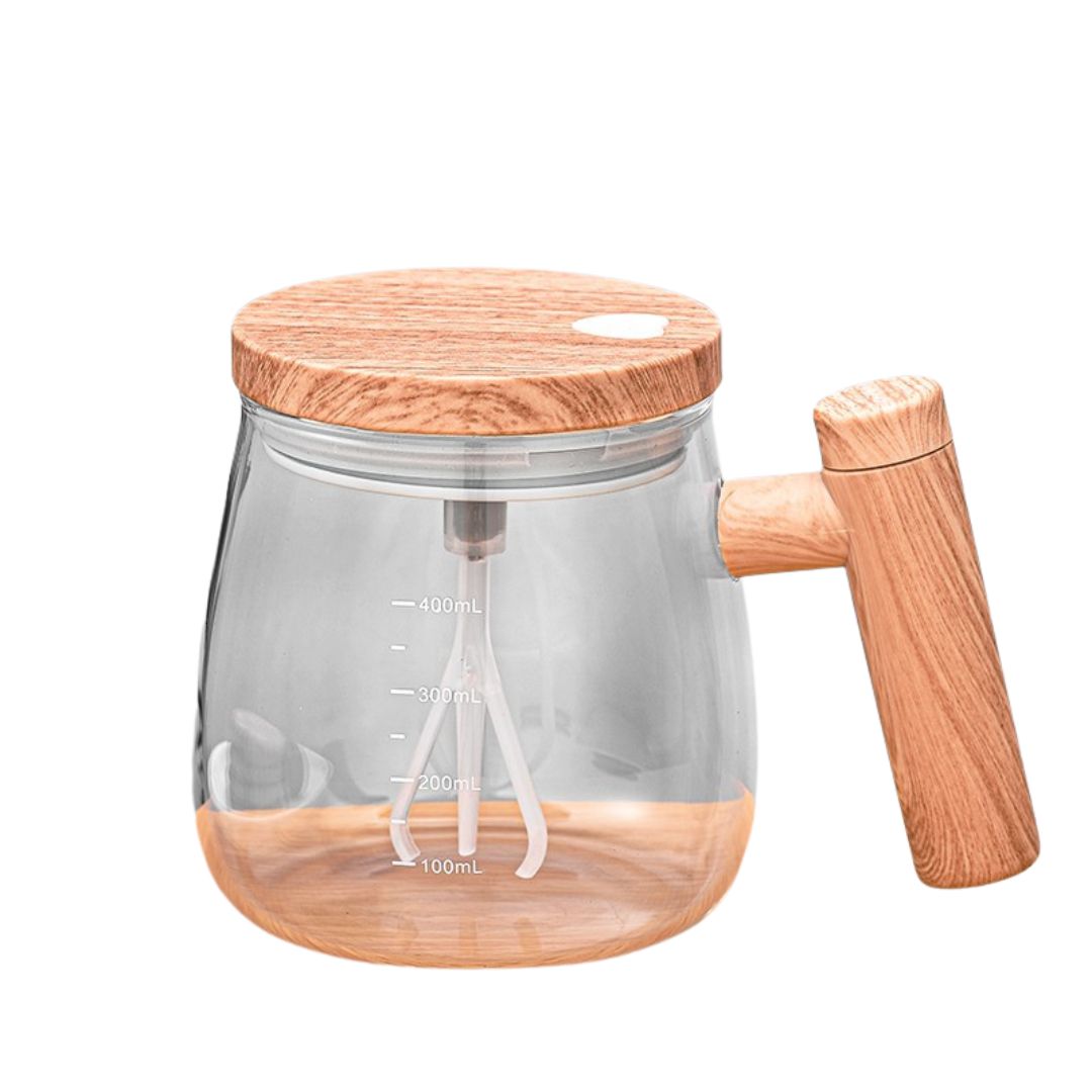 Dual-Purpose Wooden Mixing Cup