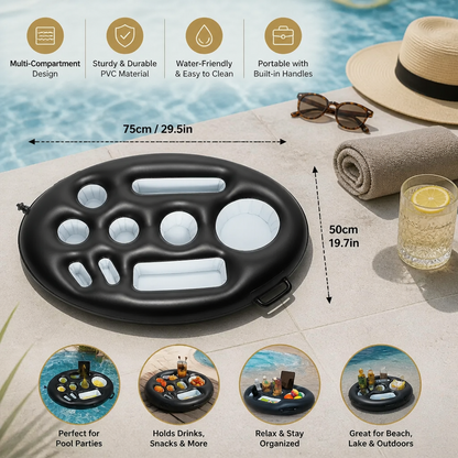 Inflatable Drink Holder – Multifunctional Tray for Drinks & Snacks