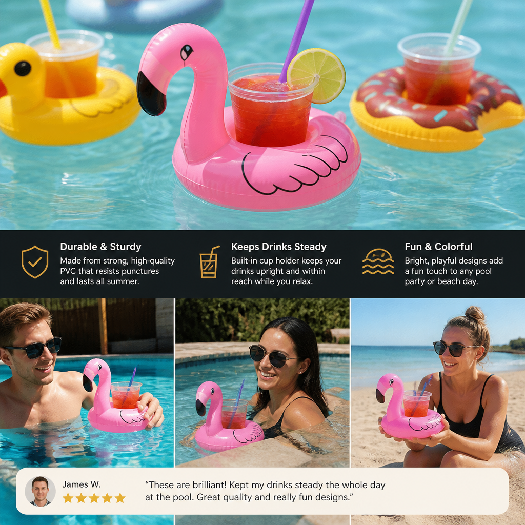 Floating Drink Holders – Practical Coasters for Pool & Beach