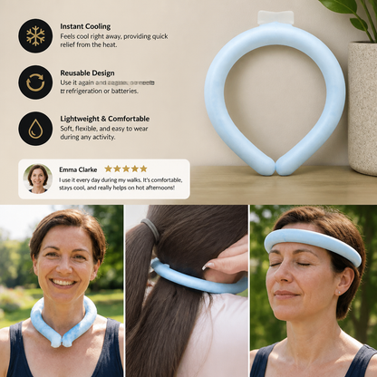 Self-Cooling Neckband – Reusable Cooling Band for Hot Days, Sports & Outdoor Use