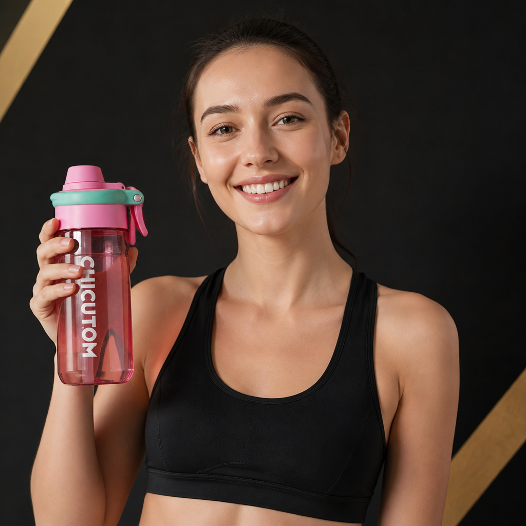 2-in-1 Sports Water Bottle with Spray Function & Straw – Large Capacity
