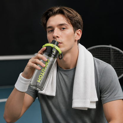 2-in-1 Sports Water Bottle with Spray Function & Straw – Large Capacity