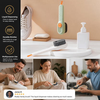 Multifunctional Cleaning Brush – With Integrated Liquid Dispenser for Versatile Applications