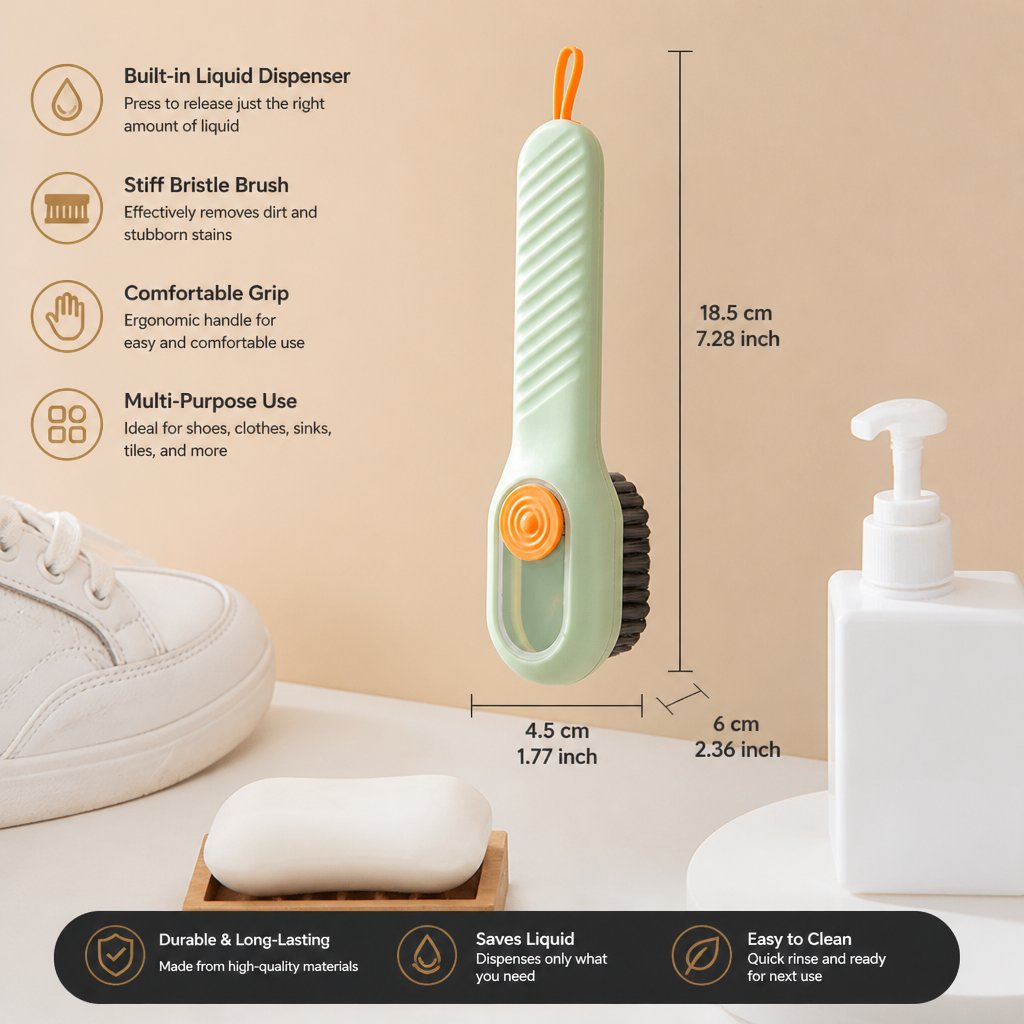 Multifunctional Cleaning Brush – With Integrated Liquid Dispenser for Versatile Applications