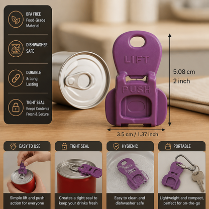 Compact Can Opener – Effortless Opening with Reliable and Dustproof Seal