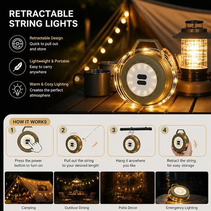 Retractable String Lights