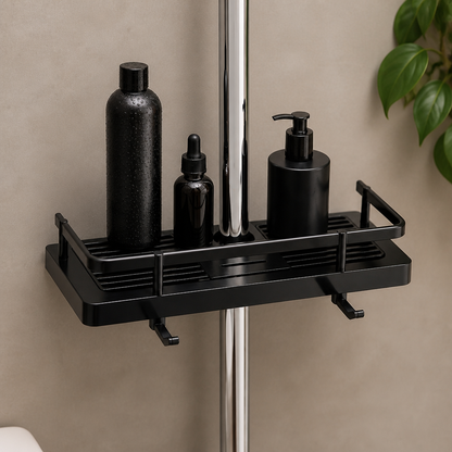 Bathroom Pole Shower Storage Rack Holder