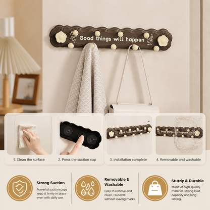 Heavy-Duty Suction Cup Hook Rail